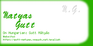 matyas gutt business card